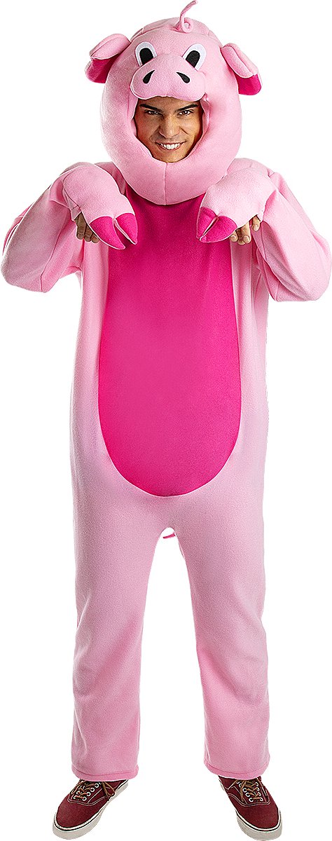 FUNIDELIA Varken Verkleedset - Dieren Kostuum voor Mannen - Maat: XL - Roze