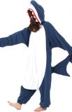 Haai Onesie Pak Kostuum Outfit Huispak Jumpsuit Verkleedpak - Premium Verkleedkleding - Halloween & Carnaval - SAZAC - Kinderen & Volwassenen - Maat Onesize voor Lichaamslengte (155-182 cm)