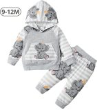 Livano Babykleding - Romper Baby - Winterpak Jongens & meisjes- Pakje - 9-12 Maanden - Grijze Olifant