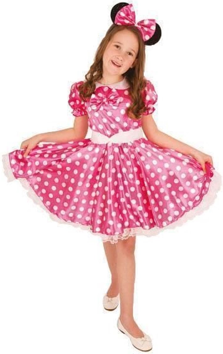 Minnie mouse kostuum kind roze - Maatkeuze: Maat 128