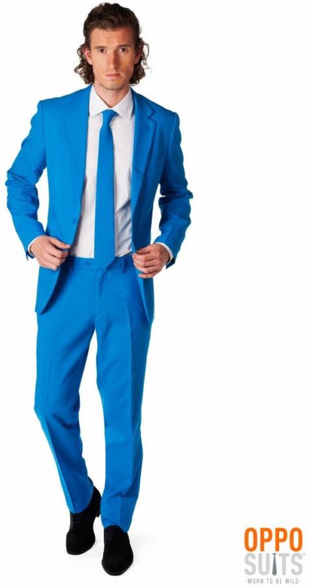 OppoSuits Blue Steel - Blauw - Feest - Maat 58