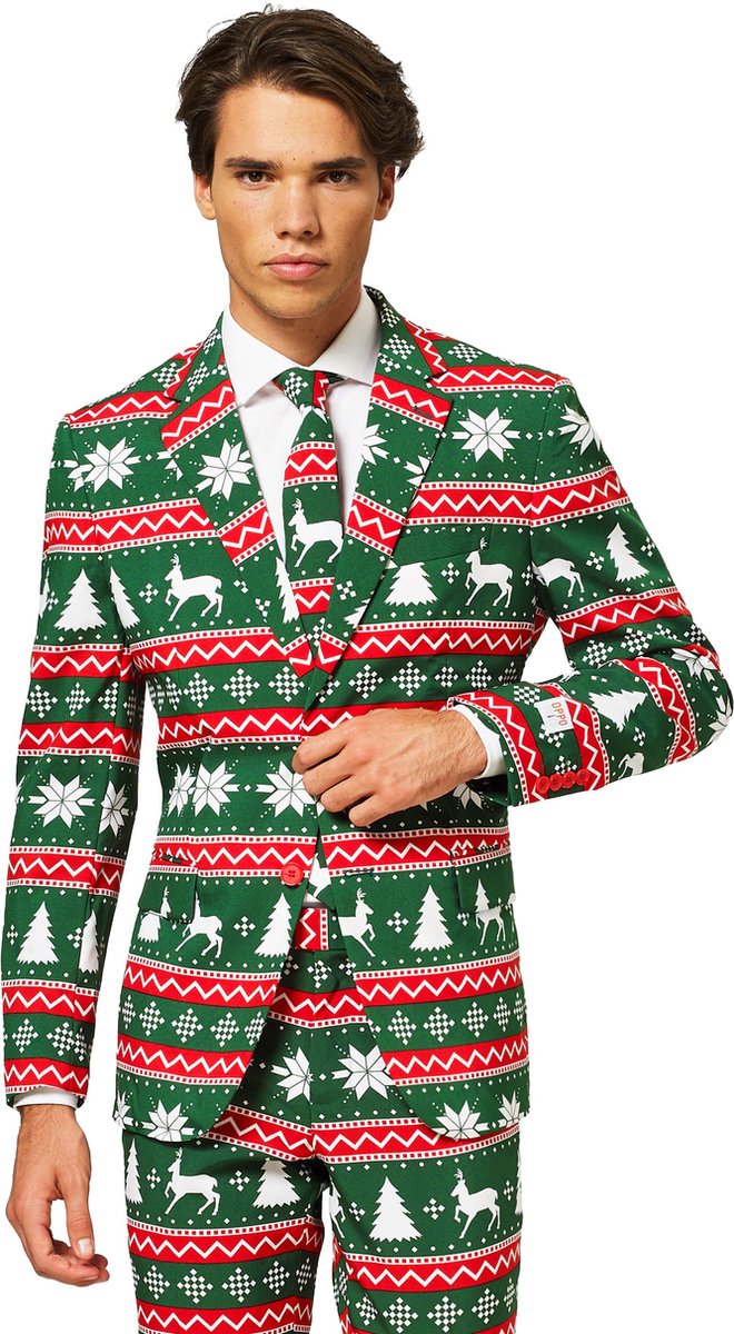 OppoSuits | Festive Green | Mannen Kostuum | Groen | Kerst | Maat 46