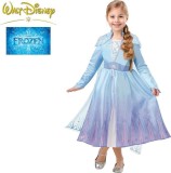 Rubie's Verkleedjurk Elsa Frozen Ii Blauw 2-delig Mt 128