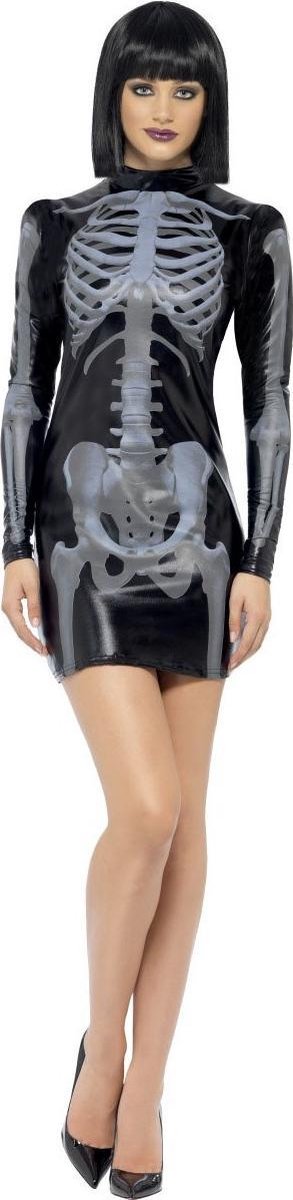 Verkleedkostuum sexy skelet zwart voor dames Halloween kleding - Verkleedkleding - XS