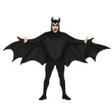 Vleermuis verkleed kostuum voor heren - zwart - Superhelden pak - Halloween verkleedkleding One size -