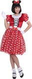 Widmann - Mickey & Minnie Mouse Kostuum - Piep Het Muisje - Vrouw - Rood - Medium - Carnavalskleding - Verkleedkleding