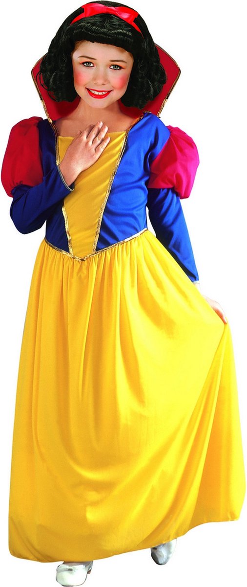 Widmann - Sneeuwwitje Kostuum - Prinses Sneeuwwitje Kostuum Meisje - Blauw, Rood, Geel - Maat 116 - Carnavalskleding - Verkleedkleding