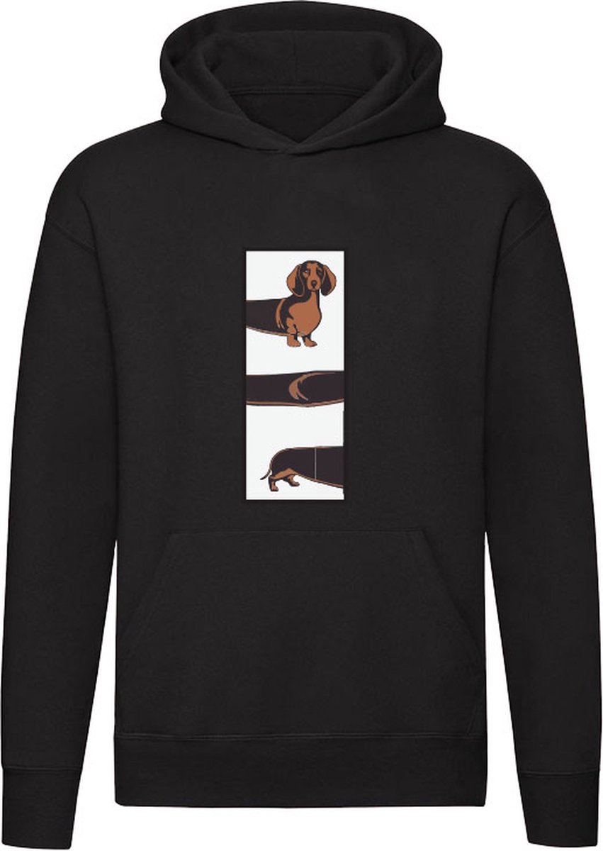 Worsthond Hoodie - huisdier - humor - grappig - hond - schilderij - teckel