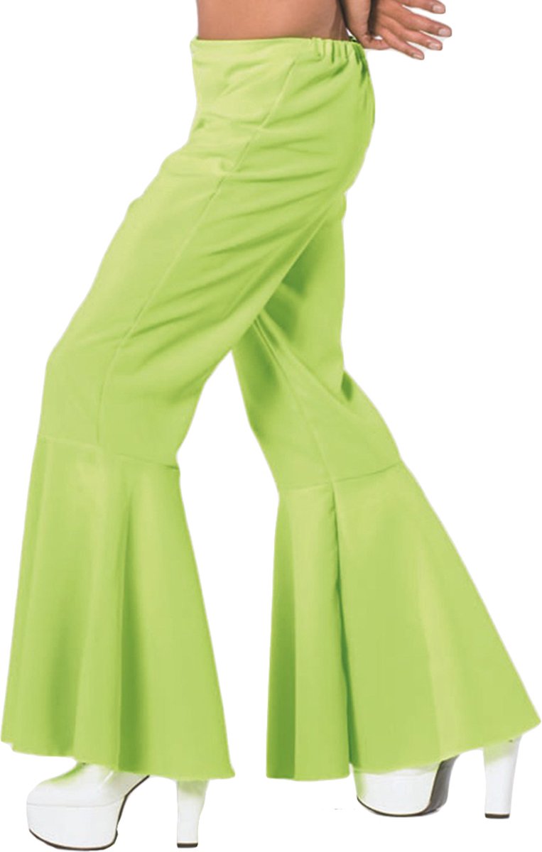 70's Hippie/Disco Broek Heer Neon Groen - Maat 60