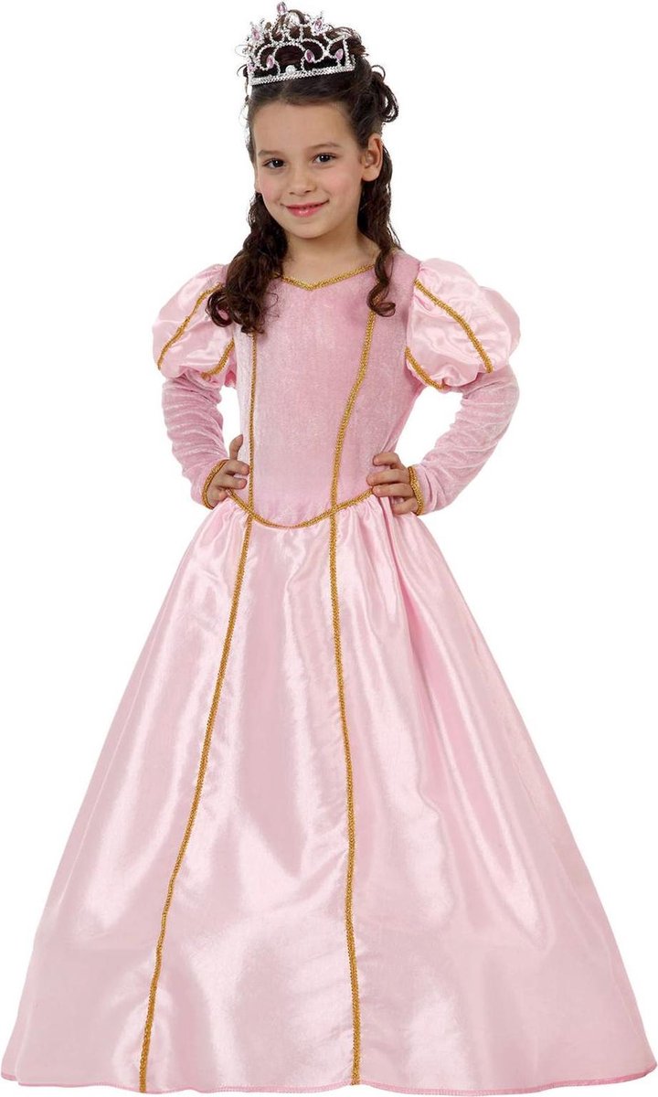 ATOSA - Roze en goudkleurige magische prinsessen jurk voor meisjes - 116/128 (5-6 jaar) - Kinderkostuums