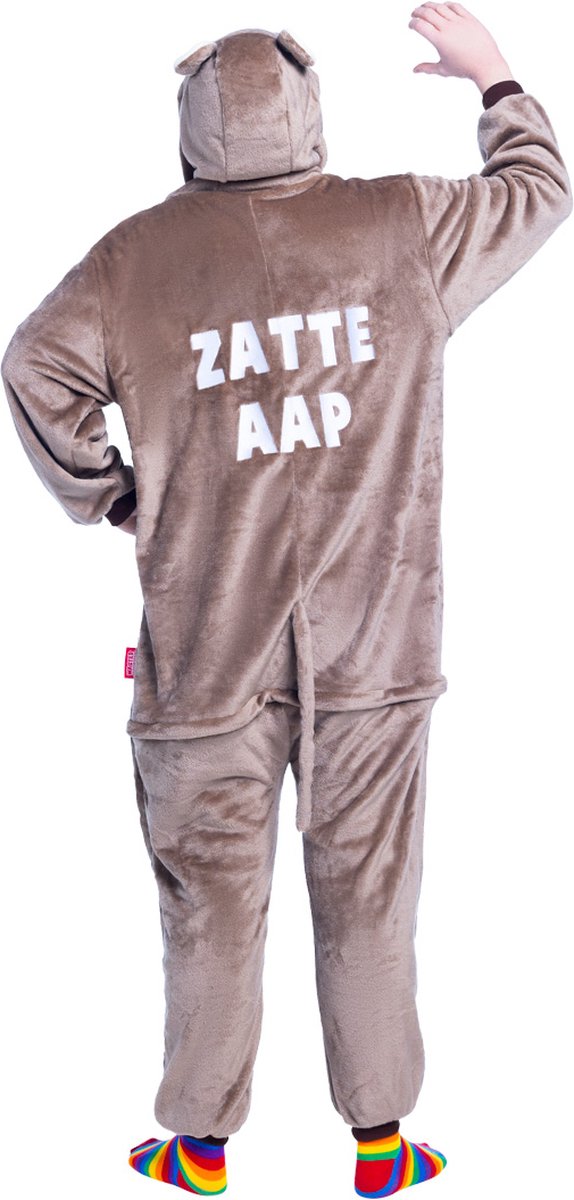 Apen onesie - dieren onesie - verkleedkleding - carnavalskleding - Carnaval kostuum - dames - heren - volwassenen - Zatte aap - maat M/L