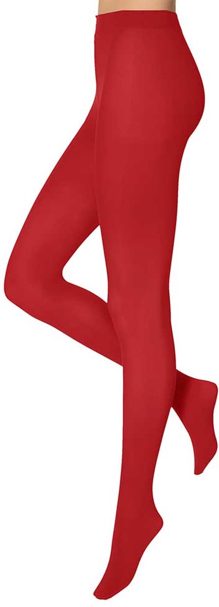 Apollo - Dames Feest Panty - Rood - 60 Denier - Maat L/XL - Neon Legging - Leggings - Legging carnaval - Carnavalskleding