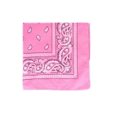 Bandana - roze - boeren zakdoek - dames/heren - vierkant - cowboy verkleedkleding -