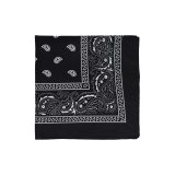 Bandana - zwart - boeren zakdoek - dames/heren - vierkant - cowboy verkleedkleding -