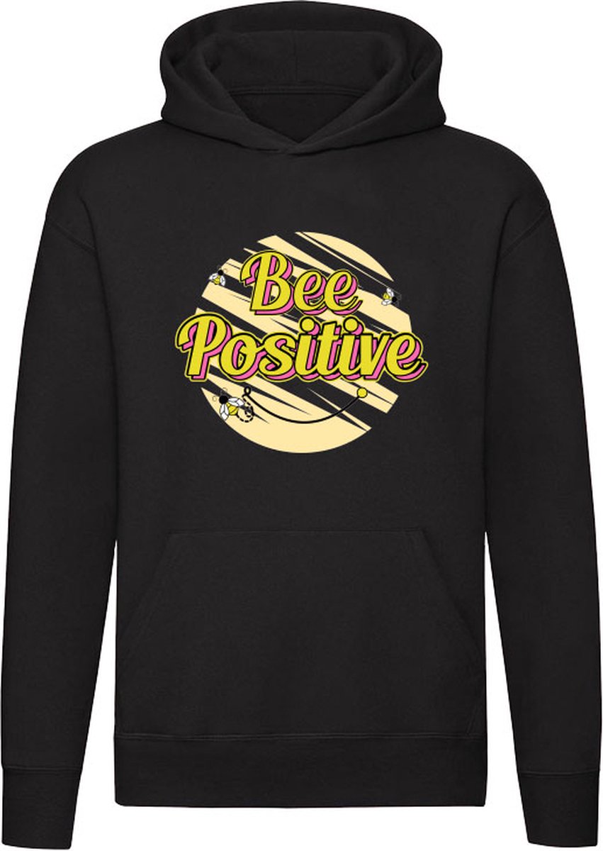 Bee Positive Hoodie - positief - positiviteit - vrolijk - bijen - dieren - hommels - insecten - honing - nectar