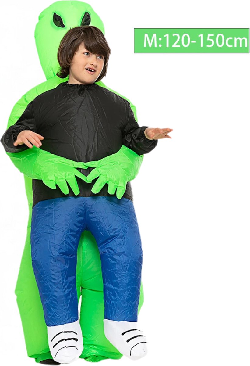 Bovista Dino Pak - Kostuum - Opblaasbaar - Alien - Opblaas - Halloween - Carnavalskleding - Voor Kinderen - Kind - Kids 120-150cm