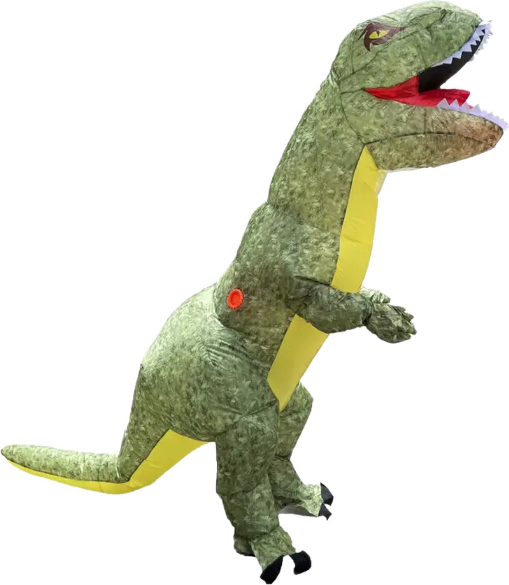 Bovista Dino Pak - Kostuum - Opblaasbaar - Dinosaurus - Opblaas - Halloween - Carnavalskleding - Heren - Dames - Volwassenen - Groen