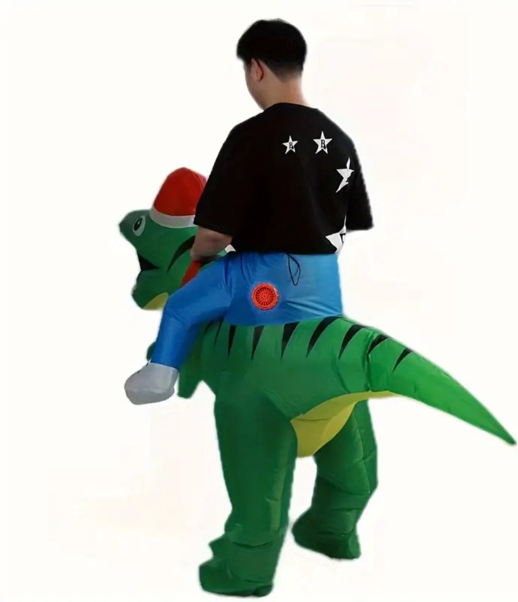 Bovista Dino Pak - Kostuum - Opblaasbaar - Dinosaurus - Opblaas - Halloween - Carnavalskleding - Heren - Dames - Volwassenen - Kerst