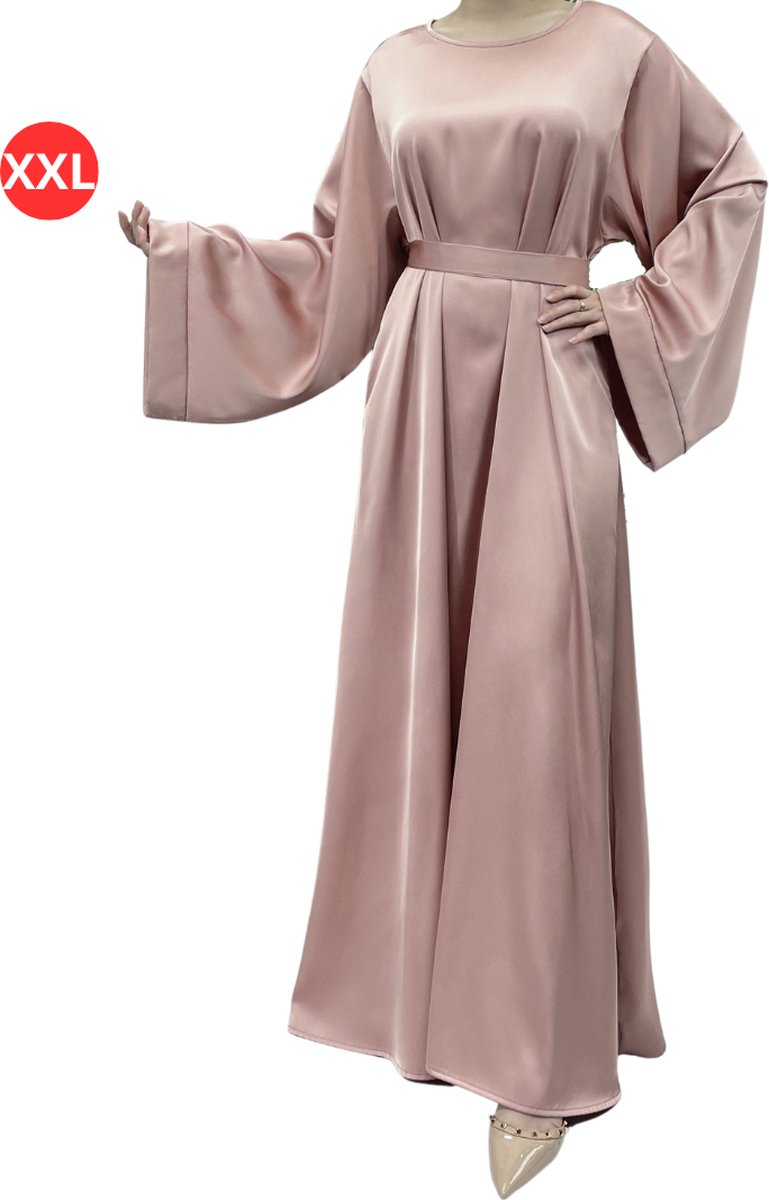 Bovista Islamitische Kleding - Abaya - Gebedskleding Dames - Alhamdulillah - Jilbab - Khimar - Vrouw - Roze - Maat XXL