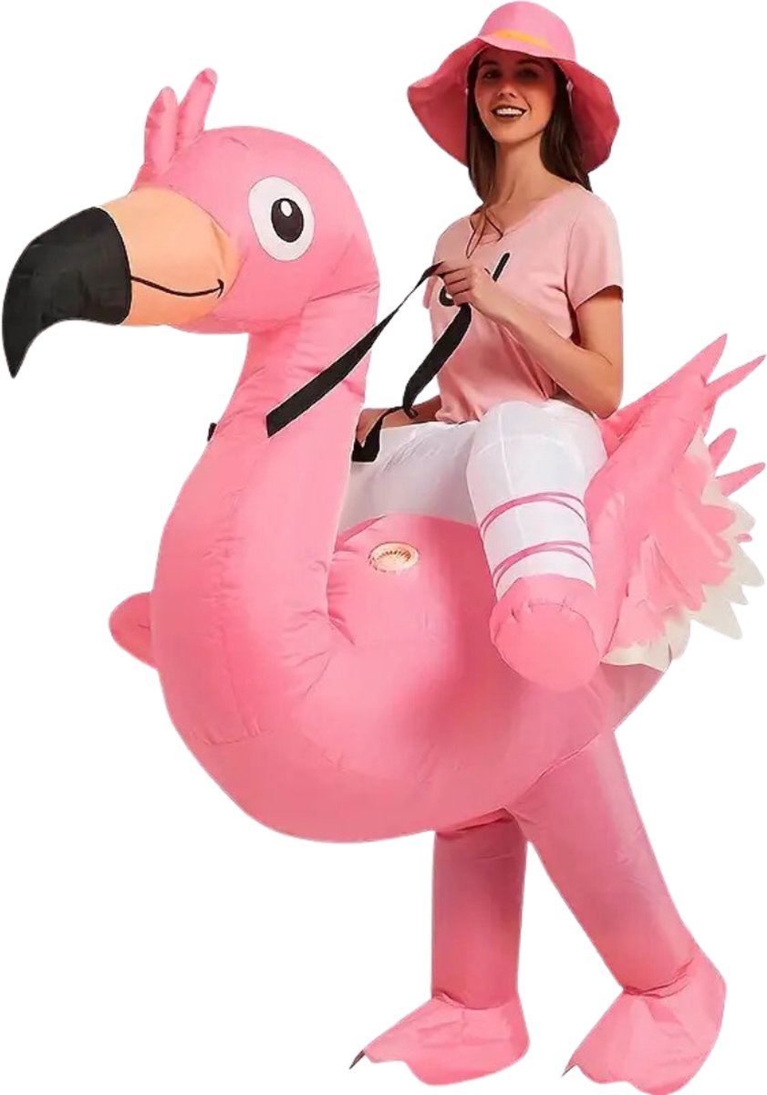 Bovista Opblaasbaar Kostuum - Flamingo - Opblaas - Halloween - Carnavalskleding - Voor Volwassenen - Adult 150-190cm