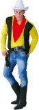 Carnaval verkleed Cowboy kostuum voor mannen - Lucky Luke - shirt/gilet/sjaaltje - one size