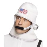 Carnaval verkleed astronauten helm - wit - voor volwassenen -