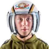 Carnaval verkleed thema Astronauten helm - met klapvizier - multi -