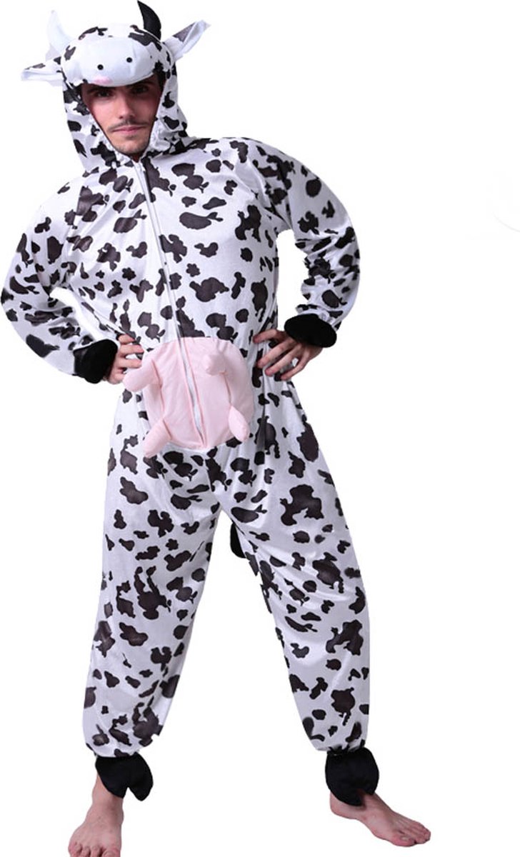 Carnavalskleding - Onesie - Koe - Dierenpak - Heren - Dames - Carnaval kostuum - Maat L