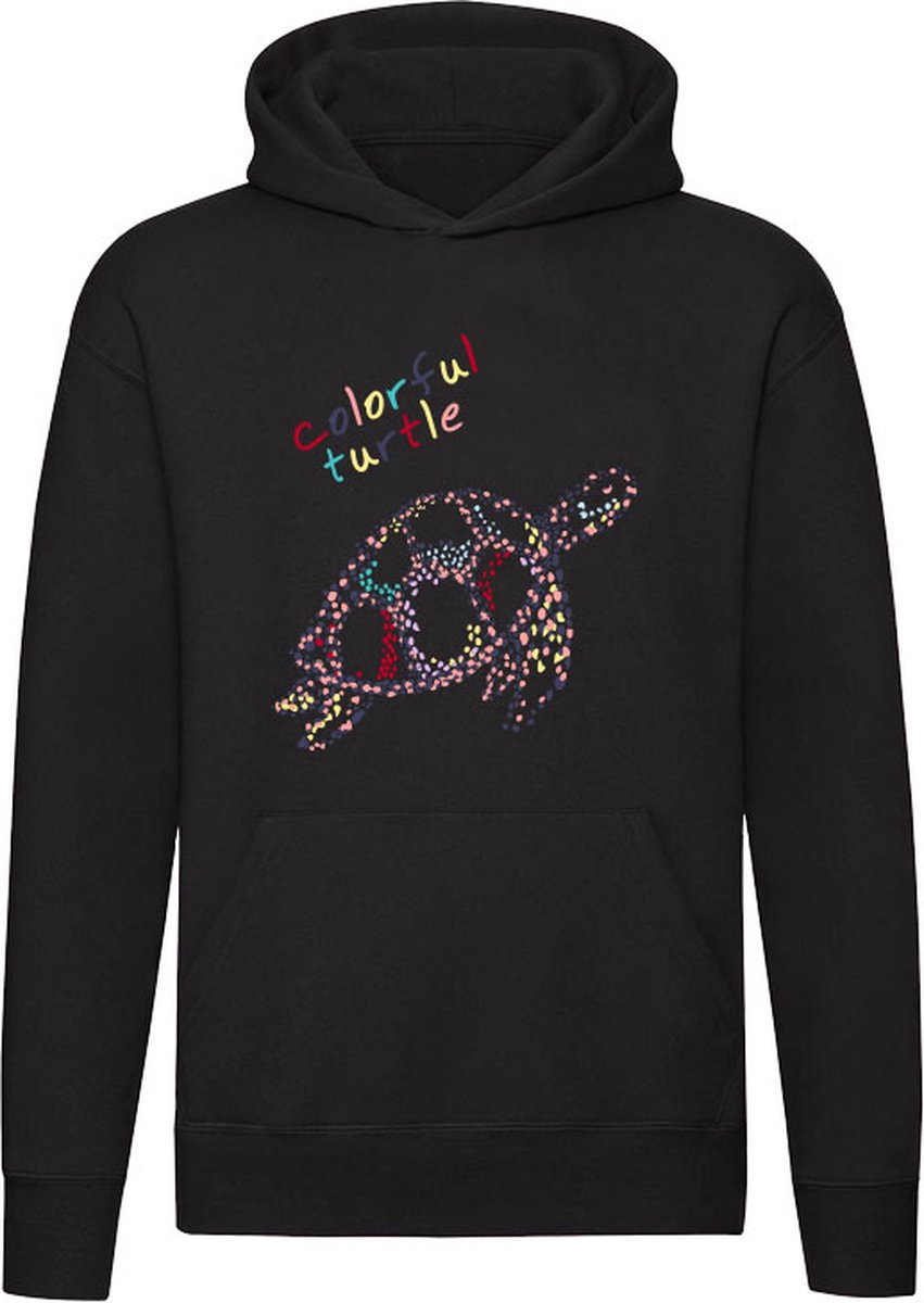 Colorful Turtle Hoodie - schildpad - dieren - zwemmen - schild - sloom