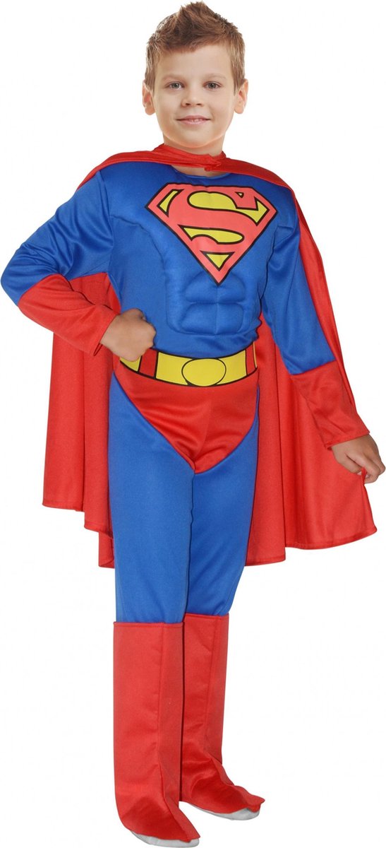 Dc Comics Verkleedpak Superman Jongens Blauw/rood Maat 140-152