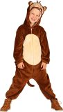 Dieren Kostuum Aap Kinderen - Pluche - Dieren Onesie - Carnaval - Verkleedkleren Kinderen - Bruin - Maat 104