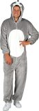 Dieren Kostuum Muis Volwassenen - Pluche - Dieren Onesie - Carnaval - Verkleedkleren Damen En Heren - Grijs/Wit - Maat XS/S