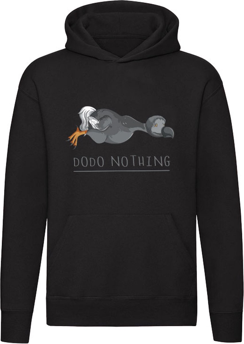 Dodo nothing Hoodie - lui - ruste - ontspanning - uitgestorven - woordspeling - dieren - taal - engels - humor - grappig