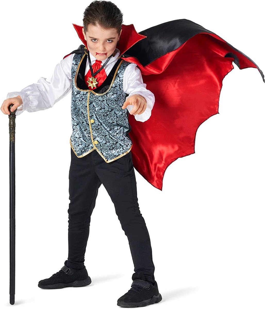 Dracula Kostuum Jongens - Halloween Kleding Kind - Dracula Pak - Maat 116/128