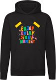 Enjoy every single moment Hoodie - geniet - moment - leven - geluk - positiviteit - tijd - engeland - engels - humor - grappig