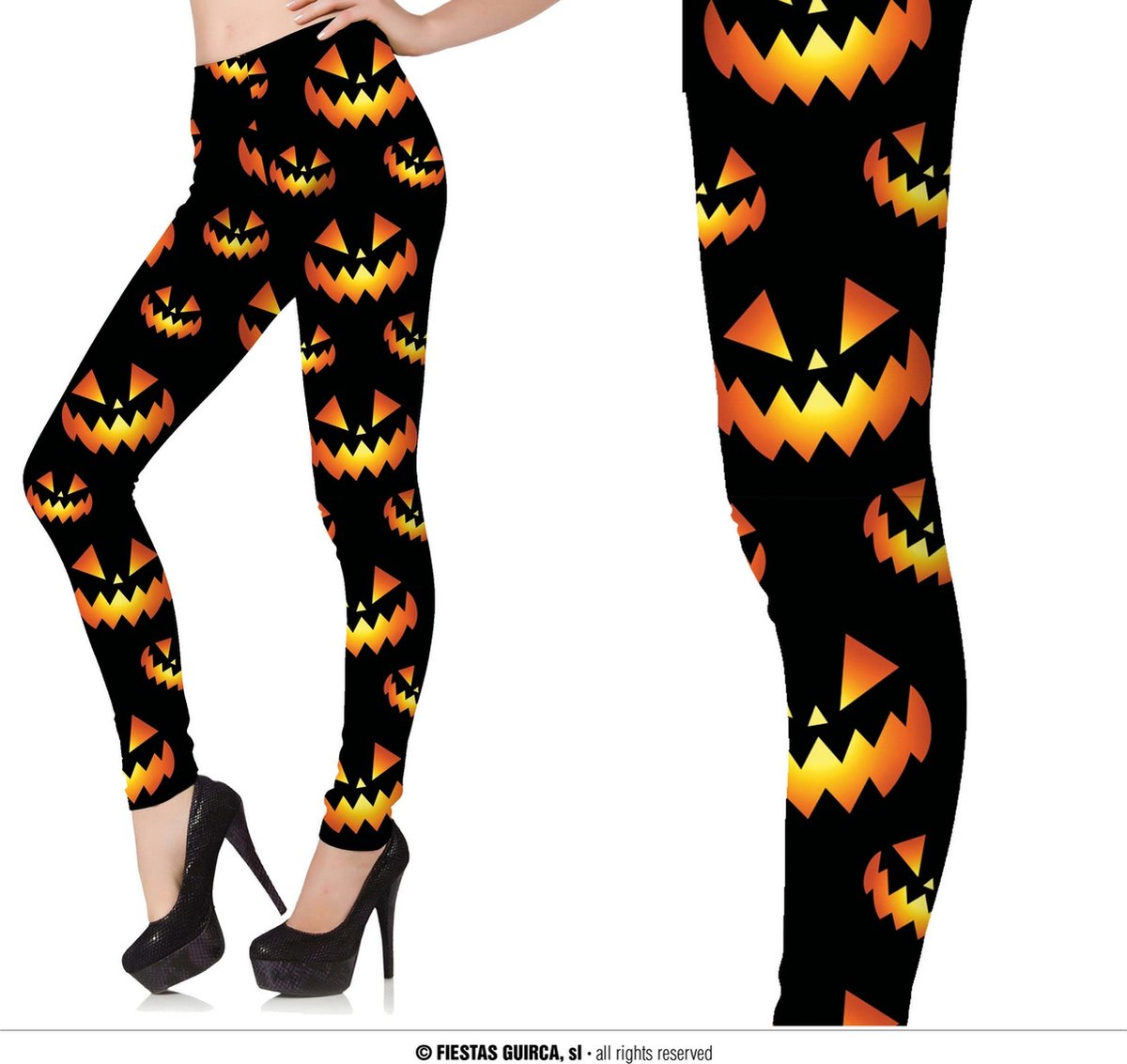 Fiestas Guirca - Legging Halloween pompoenen - L