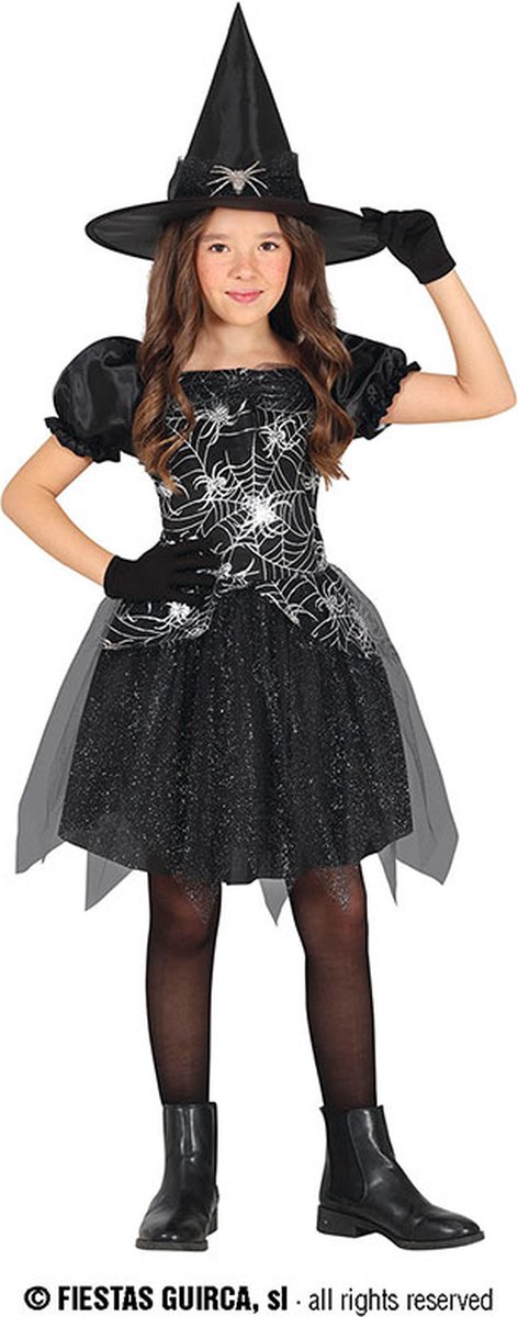 Fiestas Guirca - Silver witch meisjes (5-6 jaar) - Halloween Kostuum voor kinderen - Halloween - Halloween kostuum meisjes