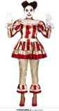 Fiestas Guirca - Striped Killer Clown dames (maat S)