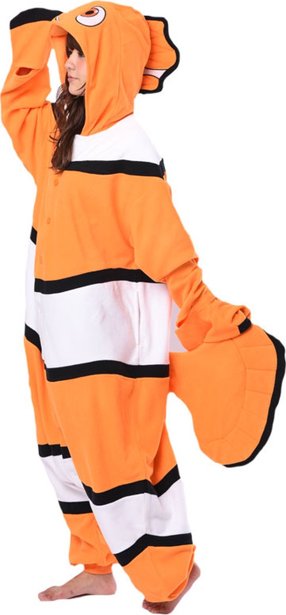 Finding Nemo Onesie Pak Kostuum Outfit Huispak Jumpsuit Verkleedpak - (Disney) Premium Verkleedkleding - Halloween & Carnaval - SAZAC - Kinderen & Volwassenen - Onesize (155-182 cm)