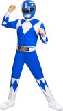 Funidelia | Blauw Power Rangerkostuum voor jongens - Films & Series, Superhelden, Tekenfilms - Kostuum voor kinderen Accessoire verkleedkleding en rekwisieten voor Halloween, carnaval & feesten - Maat 107 - 113 cm - Blauw