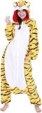 Gele Tijger Onesie Pak Kostuum Outfit Huispak Jumpsuit Verkleedpak - Premium Verkleedkleding - Halloween & Carnaval - SAZAC - Kinderen & Volwassenen - Onesize (155-180 cm)