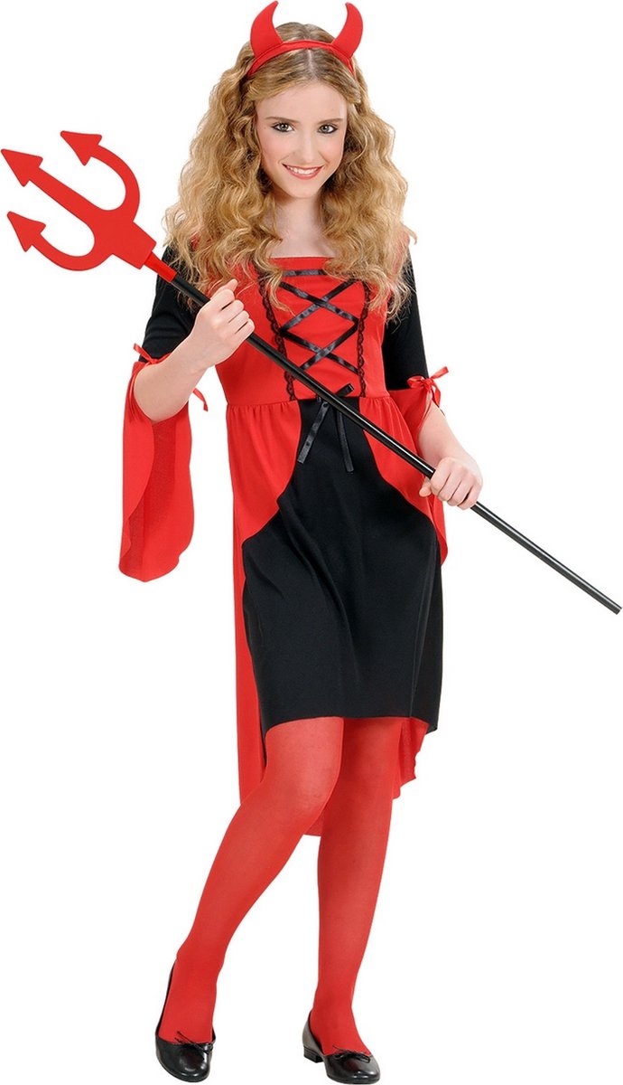 Halloween duivel kostuum voor meisjes - Verkleedkleding - Maat 128/140