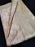 Handmade Masoor and satin mixed handloom katan silk saree(Non pre pleated ) with unstitched blouse