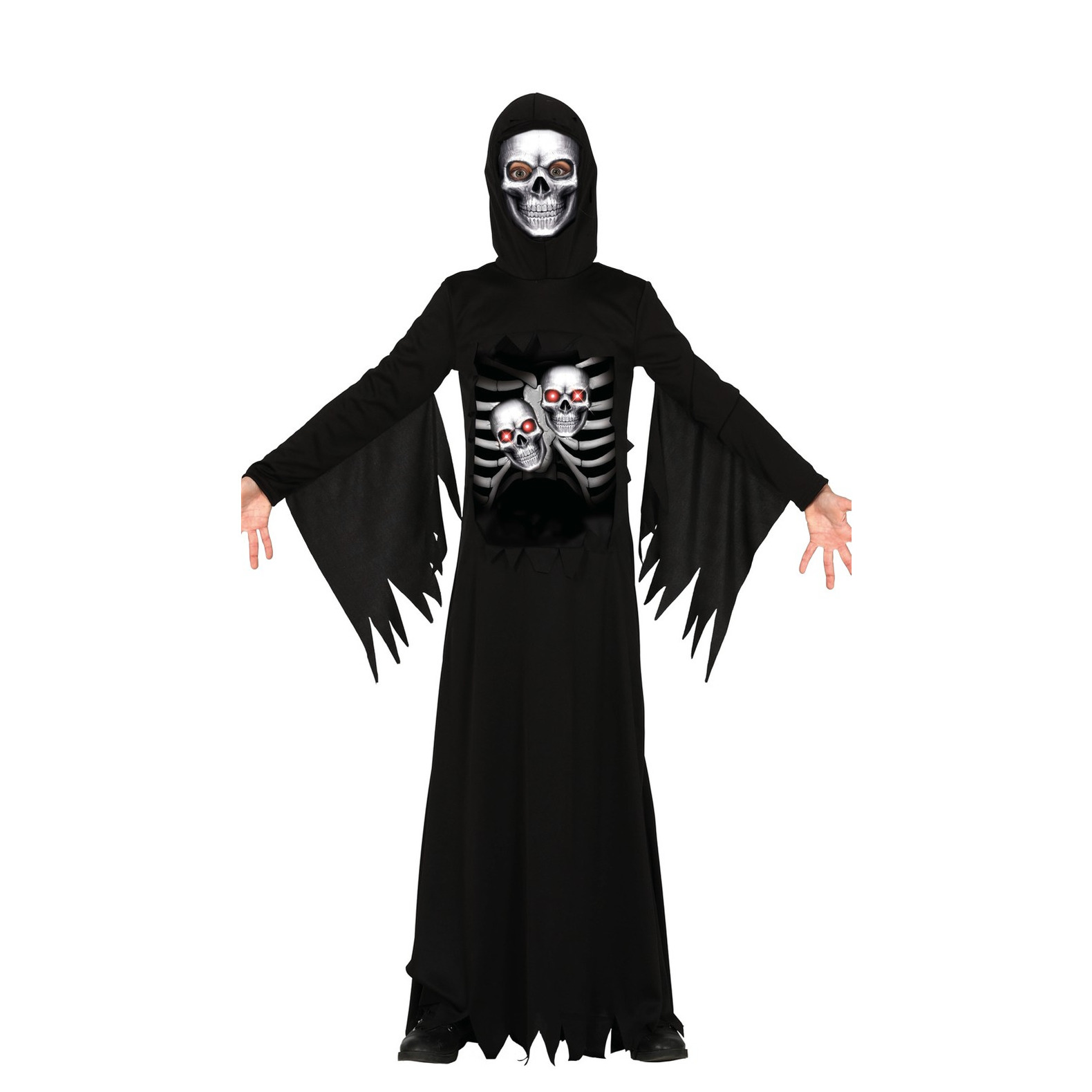 Horror verkleed kostuum magere Hein - kinderen - Halloween kleding 10-12 jaar (140-152) -