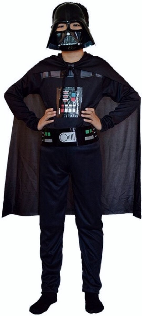 Joya Kids® Darth Vader Verkleedset | Halloween Verkleed Kostuum | Sience Fiction verkleedset | Star Wars | Verkleedkleding Jongen en Meisje | Maat L