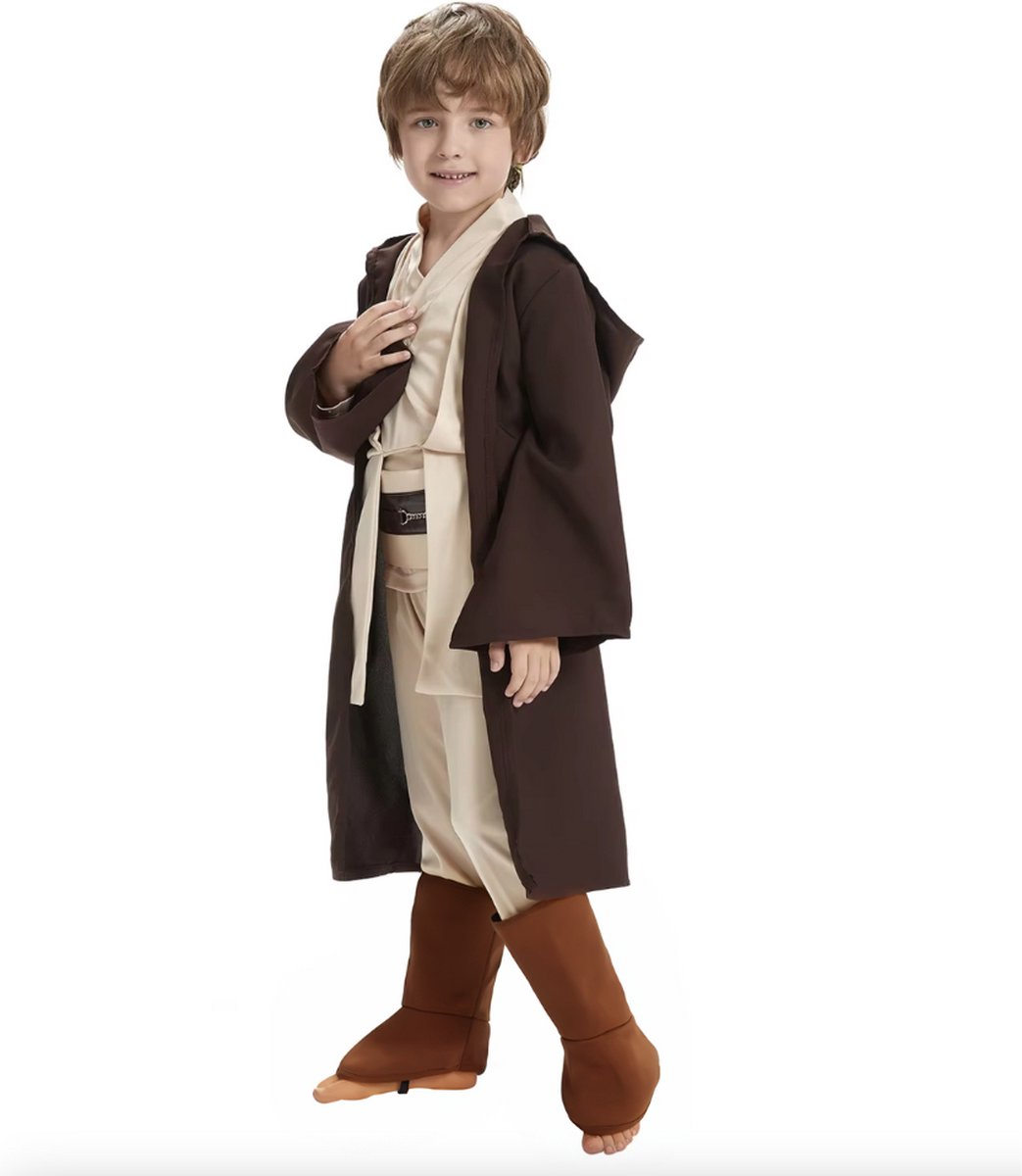 Joya Kids® Jedi Verkleedset | Halloween Verkleed Kostuum | Sience Fiction verkleedset | Star Wars | Siencefiction Verkleedkleding Jongen en Meisje | Maat S