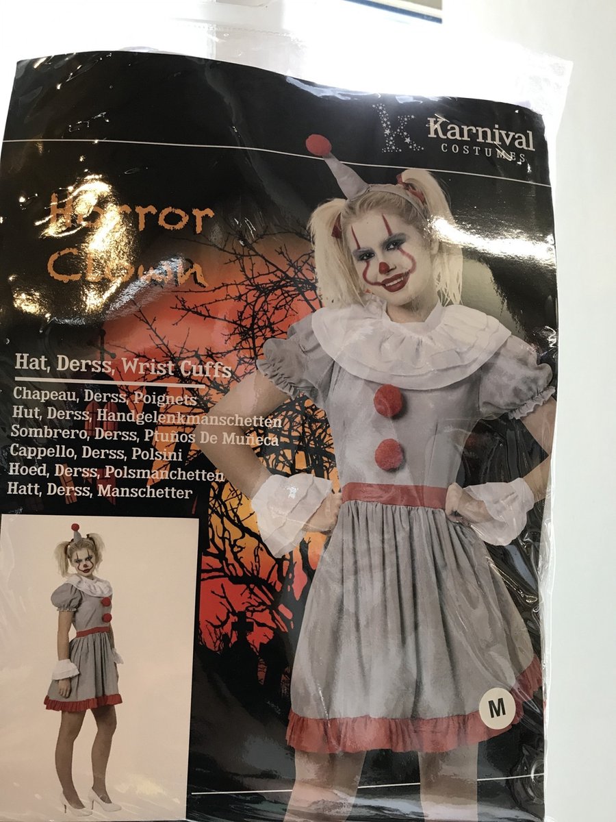 Karnival Costumes Halloween Horror Clown Kostuum Dames Carnavalskleding Dames Halloween Kostuum Volwassenen Verkleedkleding Volwassenen - Polyester - Maat XS