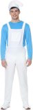 Karnival Costumes Smurf Kostuum Smurfen Kostuum Heren Carnavalskleding Heren Carnaval Verkleedkleren Volwassenen - Blauw/Wit/Beige - Polyester - Maat S - 3-Delig Hoed/Top/Tuinbroek