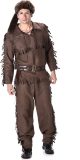 Karnival Costumes Stropers Kostuum voor Mannen Carnavalskleding Heren Carnaval - Polyester - Bruin - Maat M - 4-Delig Top/Broek/Riem/Hoed