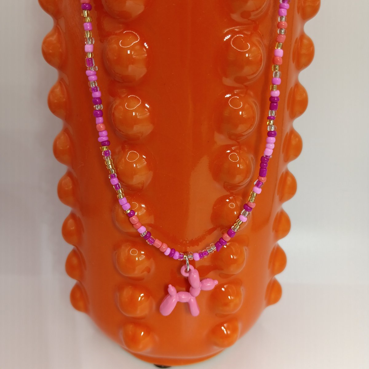 Kinderketting - Ballon hond - Roze - Paars - Meisjes - Ketting - Speelgoed - Sieraden